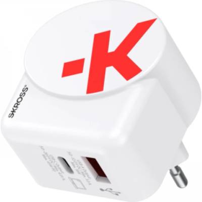 Адаптер-зарядно SKROSS Euro USB Charger AC45PD, USB-A, USB-C (1.302424)