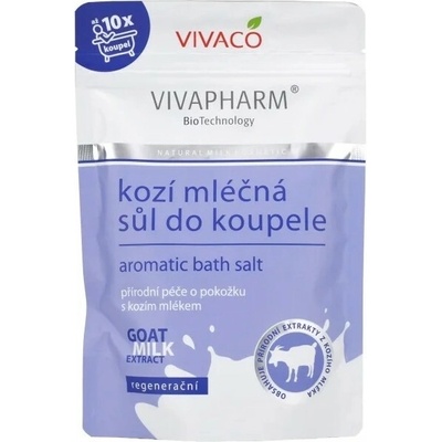VIVAPHARM Soľ do kúpeľa s kozím mliekom 300 ml