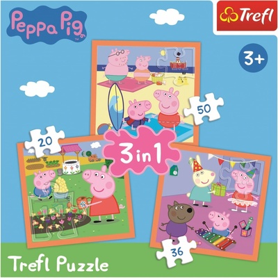 TREFL Prasátko Peppa: Úžasné nápady 3v1 20,36,50 dílků