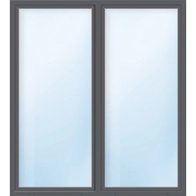 Aron Basic dvojkrídlové so štulpom ESG biele/antracit 1650 x 1950 mm