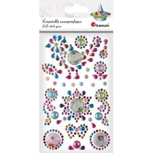 TITANUM Self-adhesive crystals bird + decors