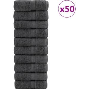 vidaXL Премиум кърпи SOLUND 50 бр. Антрацит 15x21 см 600 gsm (137147)