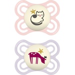 MAM Perfect Night 0+ months биберон Pink/ Purple 2 бр