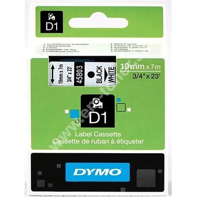 páska DYMO 45803 D1 Black On White Tape (19mm)