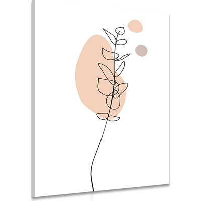 Obraz minimalistický list na bílém pozadí No3 - 100x150