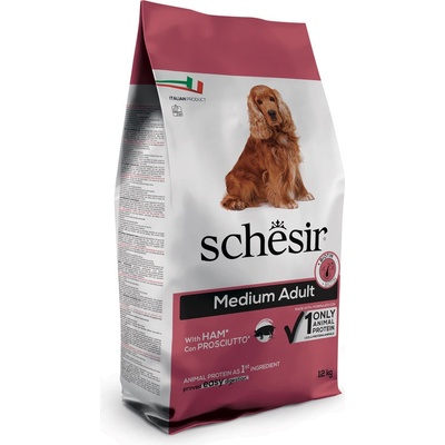 Schesir Dog Medium Adult Bravčová šunka s ryžou 12 kg