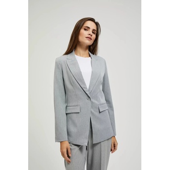 Moodo Сиво едноредно сако с фини ивици Moodo Moodo | Siv | ЖЕНИ | XS