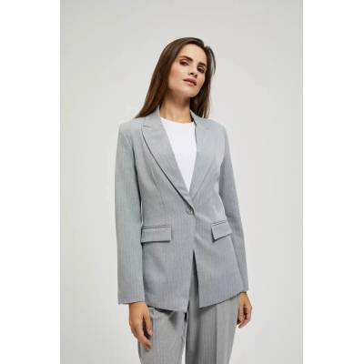 Moodo Сиво едноредно сако с фини ивици Moodo Moodo | Siv | ЖЕНИ | XS