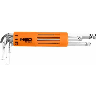 NEO Tools Šestihranné klíče, dlouhé, kulovitého tvaru 2-10 mm sada 8 ks 09-523