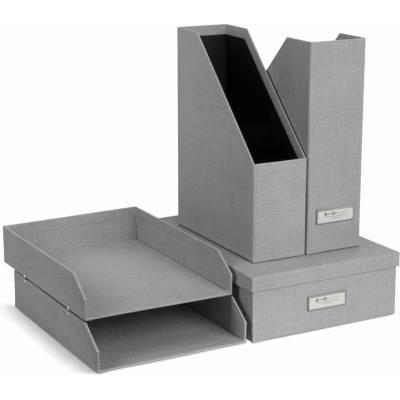 Bigso Holger Canvas Paper Laminate organizér světlá/šedá