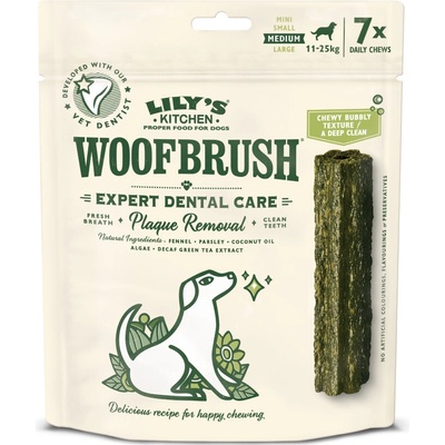 Woof Lilys Kitchen brush dentálne tyčinky pre stredne veľké psy 7 x 28 g
