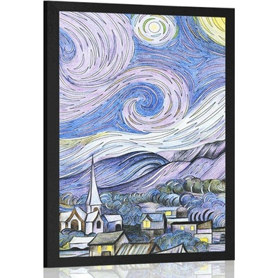 Plakát reprodukce Hvězdná noc - Vincent van Gogh - 60x90 no frame
