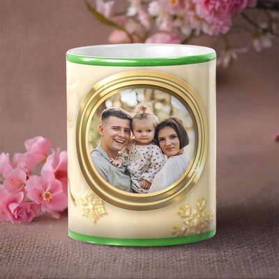 Art gift Коледна чаша със снимка 3