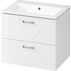 Cersanit S801-309-DSM- Стенен шкаф за баня с мивка NIKO 60x45 см бял (CS0190)