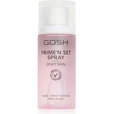 Gosh Prime'n Set Dewy Skin rozjasňujúci fixačný sprej na tvár 50 ml