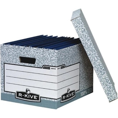 Fellowes BANKERS BOX Archívna krabica s odnímacím vekom sivá/biela 32,5 x 28 x 38,5 cm