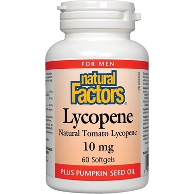 Natural Factors Lycopene - Ликопен и тиквено семе (масло) - формула за мъжко здраве, 60 софтгел капсули Natural Factors (1016 NF)