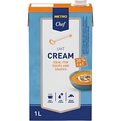 Metro Chef Smetana 20 % 1 l – Zbozi.Blesk.cz