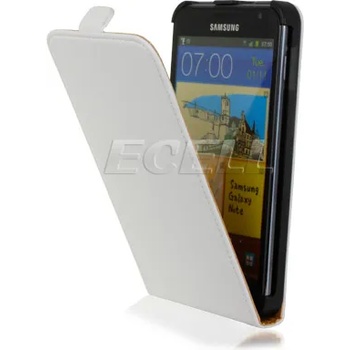Image 1 of Samsung Galaxy Note i9220 Flip2 Кожен Калъф Бял + Протектор