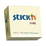 Stick'N Кубче 75х75мм 400 л паст. жълто