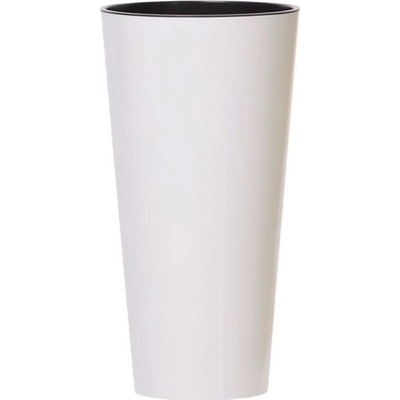 Prosperplast Kvetináč Tubus Slimmer biely lesklý, 20 cm
