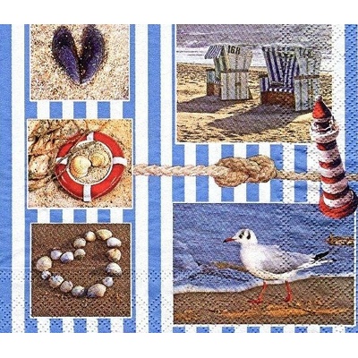 Ambiente Europe BV Ubrousky Mořský motiv 33x33cm 20ks
