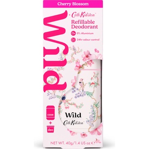 WILD & Cath Kidston Birds & Berries Case Cherry Blossom Refillable Deodorant Деостик, 40 g, Жени