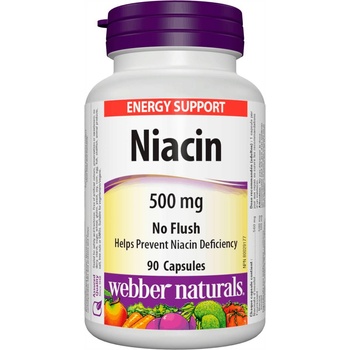 Webber Naturals Niacin, 500 mg, 90 капсули, Webber Naturals
