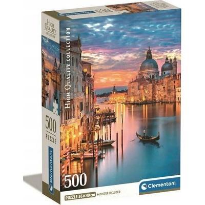 Clementoni High Quality Collection Lighting Venice Пъзел 500 броя Пейзажни (GXP-915301)