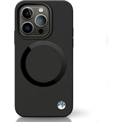 BMW Кейс BMW BMHMP14LSILBK2 за iPhone 14 Pro, черен, Signature Liquid Silicone MagSafe (3666339124069)