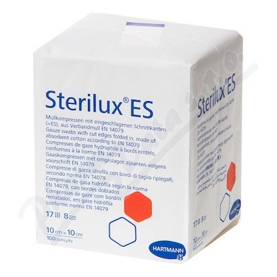 Gáza kompr.nest.Sterilux ES 10 x 10 cm 100 ks 17vl8vrs