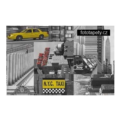 Gekkofix Samolepící fólie imitace Decor, City taxi, rozměry šíře 67,5cm, 15m