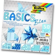 Folia 464/1010 Origami papír Basics 80 g/m2 10 x 10 cm 50 archů modrý