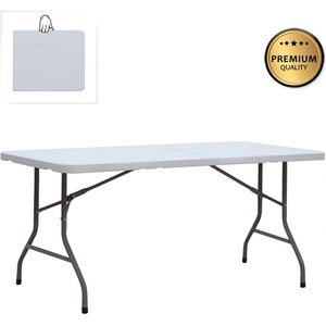TopMebel Capri TopMebel сгъваема маса за конференции - куфар в цвят ледено бяло 183x76x74см
