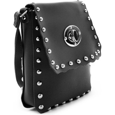 Čierna klopnová dámska crossbody kabelka Elira