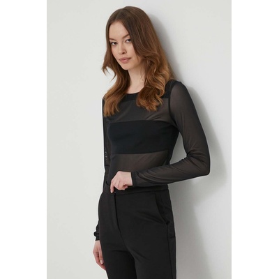 Sisley Блуза Sisley в черно с изчистен дизайн (3T8DL104W)