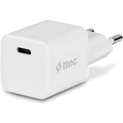 Ttec Зарядно 220V ttec SmartCharger 20W PD, USB-C - Бяло