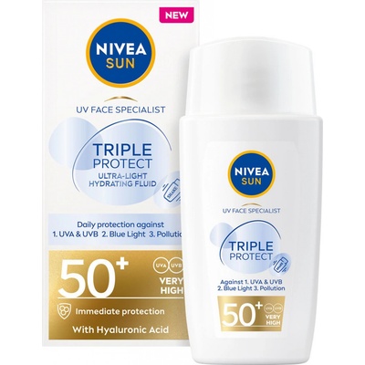 Nivea Sun Triple Protect SPF50+ hydratačný opaľovací krém 40 ml