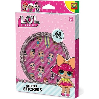 SES Creative L.O.L. Nálepky s trblietkami 68 ks