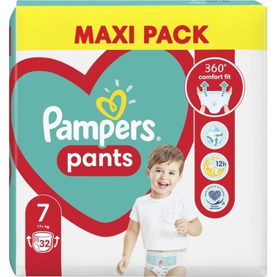 Pampers pants бебешки гащи, номер 7, 15кг+, 32 броя