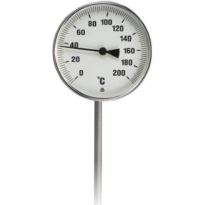 Teploměr do grilů, udíren 0-450°C, TU60, 100 mm stonek, úhlový, JS