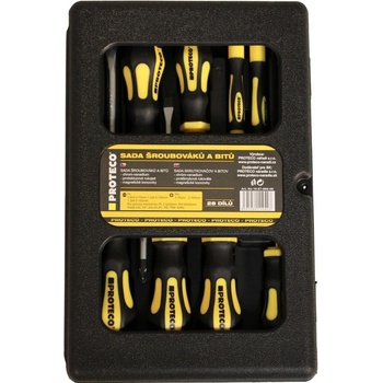 PROTECO 10.07-990-08 sada skrutkovačov a bitov 28-dielna
