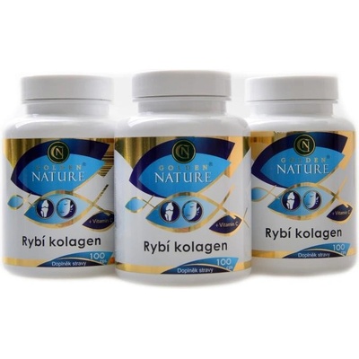 Golden Nature Rybí kolagen + vitamín C 300 kapslí
