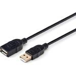 Manhattan Кабел Manhattan, USB Type A(м) към USB Type A(ж), 1.8m, черен