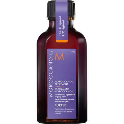 Moroccanoil Treatment Purple vyživujúci olej pre blond a šedivé vlasy 50 ml
