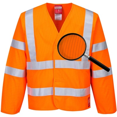 Portwest Blůza Hi Vis FR85 Anti Static Flame Resistant reflexní POR FR85ORRL Oranžová