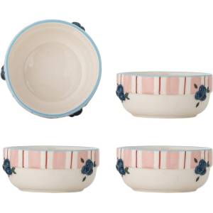 Bloomingville Розови/кремави керамични купички в комплект 4 бр. за супа 295 ml Carry - Bloomingville (82063200)