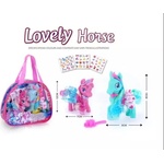 Global Express Комплект играчки Lovely Horse пони - 2 бр. , розов и тюркоазен (8074A)