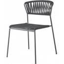 Scab Židle LISA FILÓ antracit PVC výplet SCAB N80 - černý