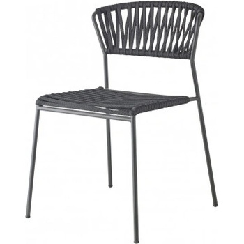 Scab Židle LISA FILÓ antracit PVC výplet SCAB N80 - černý